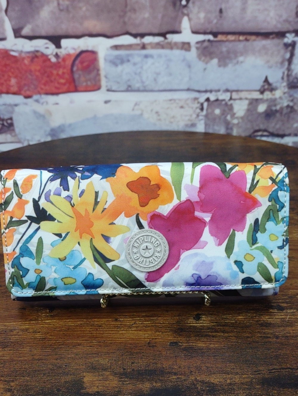 Kipling Tri-fold Floral Clutch/Wallet